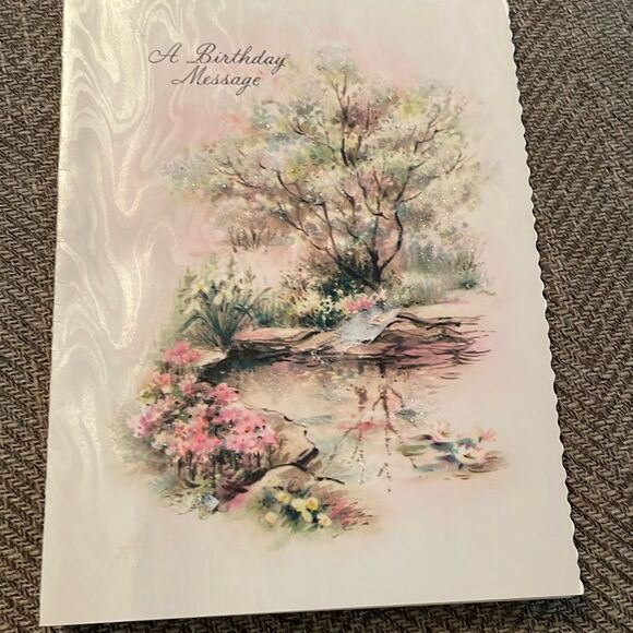 Vintage Lot of 4 Coronation Collection Glitter Birthday Cards 50's Parchment - Picture 5 of 15